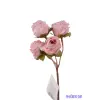  Rózsa 4 fejes ágacska 30 cm - Rózsaszín