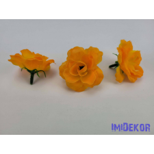  Rózsa selyemvirág fej 5 cm - Halvány Narancs dekoráció
