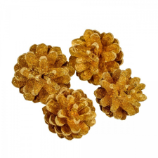 Rózsa toboz arany&amp;glitter 1kg/csom dekorációs kellék