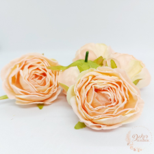  Rózsa virágfej - 7 cm - barack dekorációs kellék
