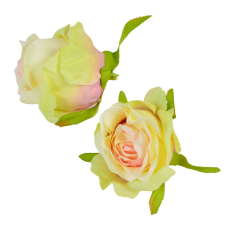 Rózsa virágfej D7cm 24db/csom krém pink 303A dekorációs kellék