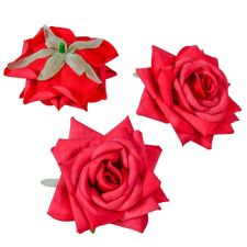  Rózsa virágfej D8cm bordó 19 12db/csom dekorációs kellék