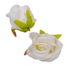  Rózsa virágfej fehér D6cm 36db/csom dekorációs kellék