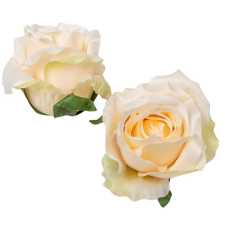  Rózsa virágfej krém 9cm dekorációs kellék