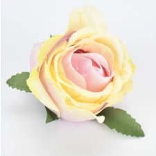  Rózsabimbó fej krém-rózsaszín 7cm magas dekorációs kellék
