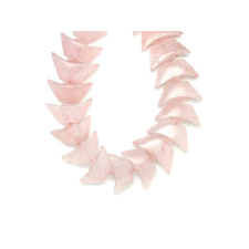  Rózsakvarc Csónak Medál - 40x20 mm nyaklánc