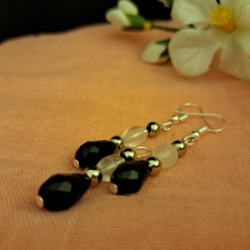  Rózsakvarc és kristály szett. /7654// ékszer szett