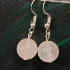  Rózsakvarc fülbevaló 1,2 cm -es kő fülbevaló