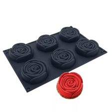  Rózsás szilikon forma(6 adagos) sütés és főzés