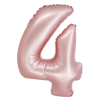  Rózsaszín 4-es Light Pink Mat szám fólia lufi 76 cm