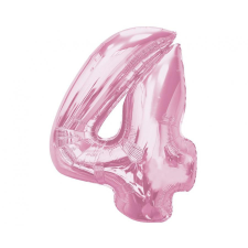 Rózsaszín 4-es Light Pink szám fólia lufi 92 cm party kellék