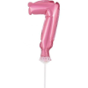  Rózsaszín 7-es Pink szám fólia lufi tortára 13 cm