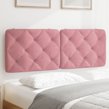 Rózsaszín bársony fejtámla párna 120 cm ágy és ágykellék