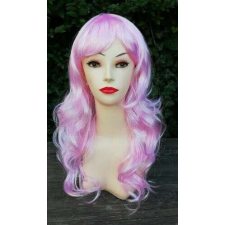  Rózsaszín hullámos buli paróka, 55cm paróka