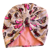  Rózsaszín lepkés kislány turbán sapka (méret: 47)