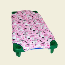  Rózsaszín pillangós steppelt derékalj óvodai fektetőre lakástextília