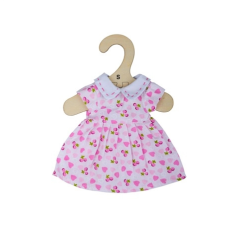 Rózsaszín ruha szívekkel babáknak (28 cm) játékbaba felszerelés