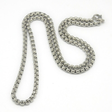  Rozsdamentes acél box chain férfi nyaklánc, 60 cm x 4 mm nyaklánc