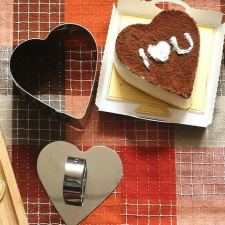 Rozsdamentes acél köralakú sütemény (Mousse) forma Szív sütés és főzés