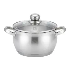  rozsdamentes acél lábas üvegfedővel 20 cm, 3,8 l SG-19034 edény