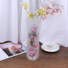 RPP Műanyag, összehajtható váza virágos mintával 28cm dekoráció