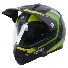 RSA Enduro sisak RSA MX-01 EVO fekete-szürke-fluo zöld bukósisak