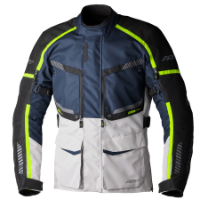 Rst maverick evo ce férfi textil dzseki - tengerészkék/ezüst motoros kabát