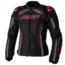 RST Női S1 Mesh CE Textil Dzseki - Fekete/Neon Rózsaszín Méret S motoros kabát