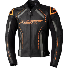 RST S1 CE Bőrdzseki - Fekete/Szürke/Neon Narancs Méret M motoros kabát