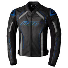 RST S1 CE Bőrdzseki - Fekete/Szürke/Neonkék Méret L motoros kabát