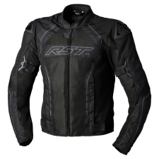 RST textil dzseki S1 hálós férfi - fekete motoros kabát