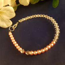  Rubin kővel díszített kristály és Tekla karkötő. /55/ karkötő