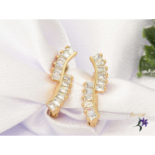  Rubina gold filled köves fülbevaló -18K fülbevaló