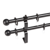 Rúdkarnis fém dupla fekete D=16 mm 160 cm (tartozékokkal)