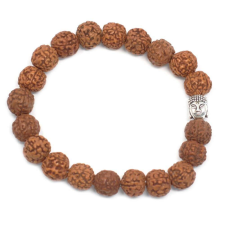 Rudraksha Mala Karkötő - 4 arcú rudraksa / 4 mukhi rudraksha - Barna karkötő