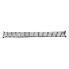  Rugós karóra csat, acél, ezüst színű, 160 mm/20 mm óraszíj