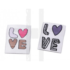 Ruhára vasalható folt Love - 10 db rövidáru
