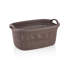  Ruháskosár kötött mintás 35L Barna bútor