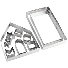 Ruhhy 22905 Sütikiszúró készlet, 3D mézeskalács házikó forma sütés és főzés