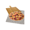 Ruhhy Nagy méretű gránit pizzakő, 38 x 36 x 2 cm,  ajándék bambusz pizzalapáttal