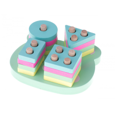 Rui Xing Wooden Toys Fa tornyok macis oktató játék oktatójáték