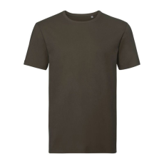 Russell 108M biopamut rövid ujjú férfi póló, Dark Olive-M