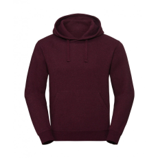 Russell Europe Férfi kapucnis hosszú ujjú pulóver Russell Europe Men's Authentic Melange Hooded Sweat 3XL, Burgundi vörös Melange