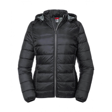 Russell Europe Női kapucnis hosszú ujjú kabát Russell Europe Ladies&#039; Hooded Nano Jacket XL, Fekete női dzseki, kabát