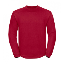 Russell Europe Uniszex hosszú ujjú pulóver munkaruha Russell Europe Workwear Set-In Sweatshirt S, Piros férfi pulóver, kardigán