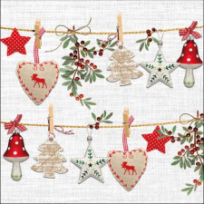 Rustical Christmas papírszalvéta 33x33cm, 20db-os konyhai eszköz