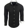  RUSTY NEAL férfi ing R-44 hosszú ujjú karcsú fazon, Fekete 6XL