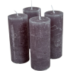  Rusztikus henger gyertya 40x100mm szürke 4db/csom (db ár)