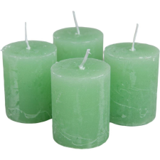Rusztikus henger gyertya 40x50mm menta 4db/csom (db ár) gyertya