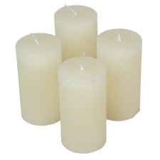 Rusztikus henger gyertya 50x90mm ivory 4db/csom (db ár) gyertya